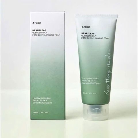 Sữa Rửa Mặt Diếp Cá Heartleaf Quercetinol 150ml - Sạch Sâu, Kiểm Soát Dầu, Phù Hợp Da Nhạy Cảm