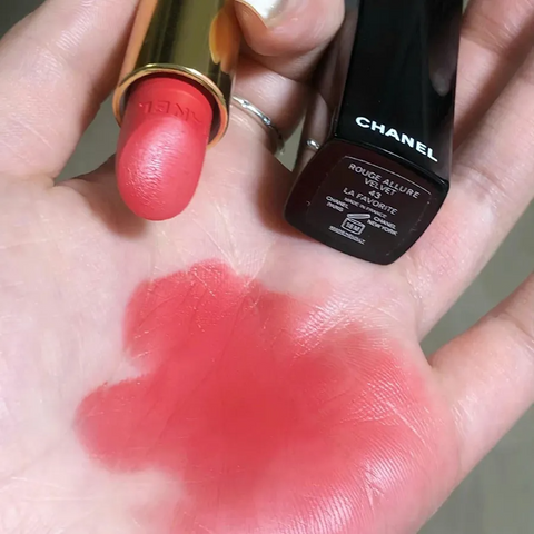 Son Chanel Rouge Allure Velvet 43 La Favorite - Son Môi Cao Cấp Màu Hồng Cam Chính Hãng - Đẹp Tự Nhiên, Quyến Rũ, Dễ Dàng Sử Dụng