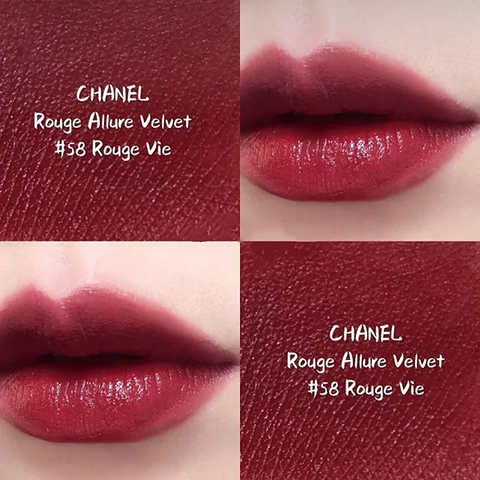 Son Chanel 58 Rouge Vie - Son Môi Đỏ Mận Chính Hãng, Chất Lượng Cao, Độ Bám Màu Tốt, Sang Trọng và Quyến Rũ