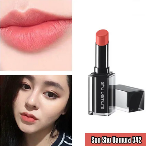 Son Shu Uemura Unlimited Matte M CR 342 - Son Hồng Cam Sữa Cao Cấp Chính Hãng, Chất Son Mịn Màng, Độ Bám Màu Lâu Trôi