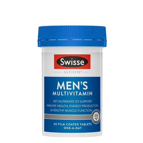 Viên Uống Bổ Sung Vitamin Dành Cho Nam Giới Swisse Men’s Multivitamin 60 Viên - Nâng Cao Năng Lượng và Sức Khỏe Tổng Thể - Úc