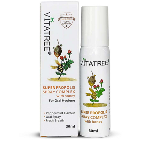 Xịt Họng Keo Ong Vitatree Super Propolis Spray 30ml - Giảm Đau Rát Cổ, Mật Ong Tự Nhiên, Hỗ Trợ Chăm Sóc Cổ Họng