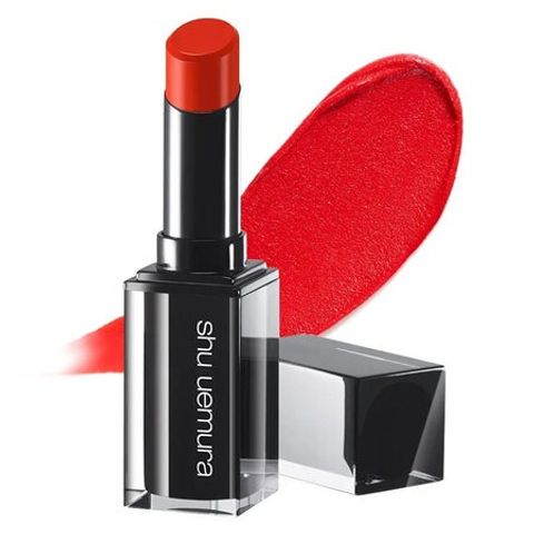 Son Shu Uemura Amplified OR 570 Đỏ Cam - Son Môi Cao Cấp Chính Hãng Vỏ Đen Sang Trọng, Chất Son Mịn Màng, Quyến Rũ