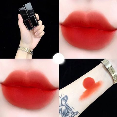Son Shu Uemura Amplified OR 570 Đỏ Cam - Son Môi Cao Cấp Chính Hãng Vỏ Đen Sang Trọng, Chất Son Mịn Màng, Quyến Rũ