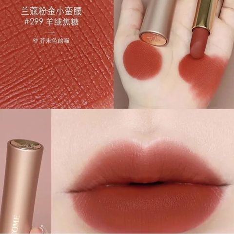 Son Lancome L'absolu Rouge Intimatte 299 Đỏ Gạch - Son Mịn Mượt, Lâu Trôi, Sang Trọng, Phong Cách Cá Tính, Chính Hãng