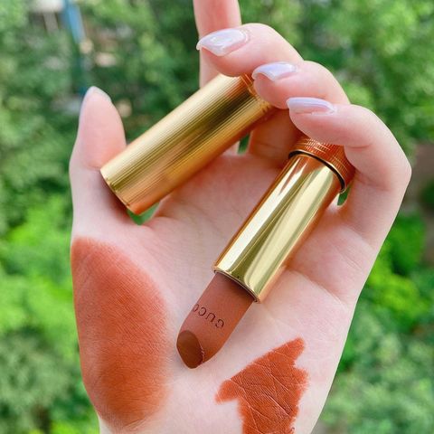 Son Gucci 308 Lucy Dark Orange Matte - Son Môi Cam Gạch Chính Hãng, Sang Trọng và Quyến Rũ, Chất Son Mịn Màng Dưỡng Ẩm