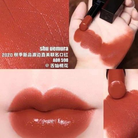 Son Shu Uemura Rouge Unlimited Amplified A OR 598 Cam Cháy - Son Môi Cao Cấp Thời Thượng 2026 Chính Hãng, Độ Bám Màu Tốt