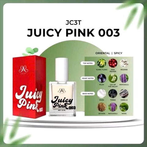 Nước Hoa Lăn Lên Quần Sịp Juicy Pink 10ml - Không Chứa Cồn, Hương Hoa, Dùng Cho Nam & Nữ, Lưu Hương 12 Giờ, Tự Tin Tỏa Sáng