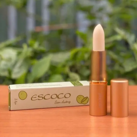 Son Dưỡng Dừa Escoco 3.8g - Dưỡng ẩm tự nhiên, không chất bảo quản, phù hợp cho da nhạy cảm, làm mềm mịn môi