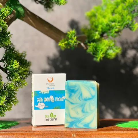 Xà Bông Dừa Bạc Hà Escoco 100g - Sữa Tắm Từ Dầu Dừa Tự Nhiên, Hương Bạc Hà Tươi Mát, Phù Hợp Với Da Nhạy Cảm