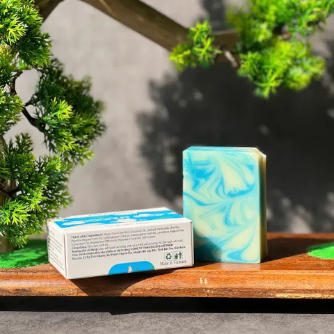 Xà Bông Dừa Bạc Hà Escoco 100g - Sữa Tắm Từ Dầu Dừa Tự Nhiên, Hương Bạc Hà Tươi Mát, Phù Hợp Với Da Nhạy Cảm