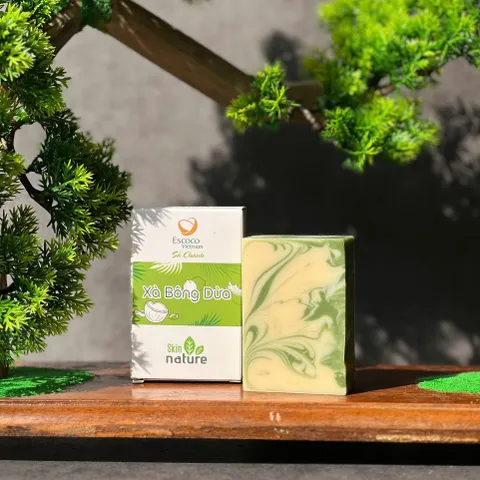 Xà Bông Dừa Sả Chanh Escoco - Sản Phẩm Tự Nhiên Giúp Sạch Da, Dưỡng Ẩm, Không Chất Độc Hại - Thích Hợp Cho Da Nhạy Cảm 100g