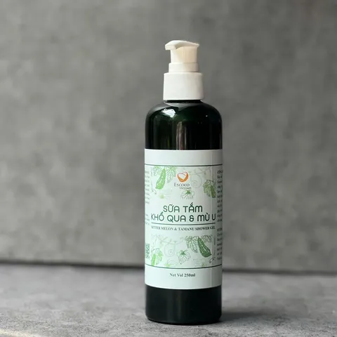 Sữa Tắm Khổ Qua Mù U Escoco 250ml - Dưỡng ẩm, Diệt khuẩn, Thiên nhiên, An toàn cho Trẻ Em và Người Lớn