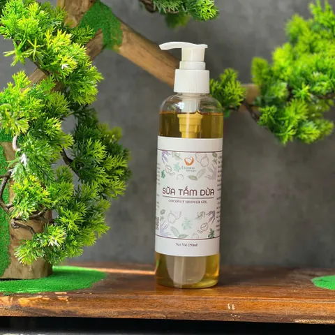 Sữa Tắm Dừa Escoco 250ml - Gel Tắm Thiên Nhiên Dưỡng Ẩm, Hương Thơm Dịu Nhẹ, Chăm Sóc Da Mềm Mại