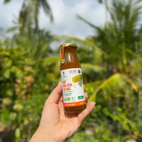 Mật Hoa Dừa Hữu Cơ Sokfarm 250g - Thay Thế Đường Tinh Luyện, Ổn Định Đường Huyết, Tự Nhiên, Vegan, Đặc Sản Việt Nam