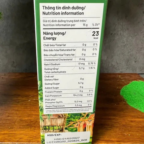 Mật Hoa Dừa Cô Đặc Organic Sokfarm - Hộp 12 Gói X 15g, Thay Thế Đường Tinh Luyện, Giàu Khoáng Chất, Vegan, Thơm Hương Dừa