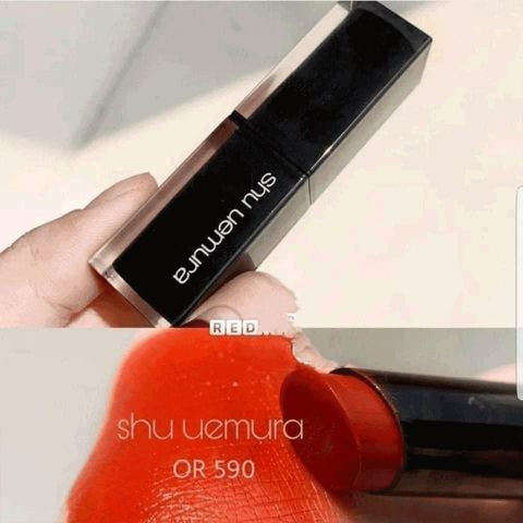 Son Shu Uemura OR 590 Hồng Cam Cháy - Son Môi Chính Hãng Nhật Bản, Bám Màu Tốt, Cấp Ẩm, Phong Cách Nổi Bật