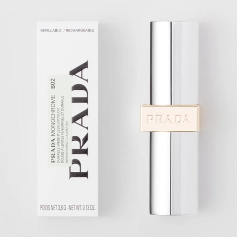 Son Prada Monochrome Hyper Matte B02 Quartz - Son Môi Hồng Đào Sang Trọng Chính Hãng, Độ Bám Màu Lâu Dài, Chất Son Mềm Mịn
