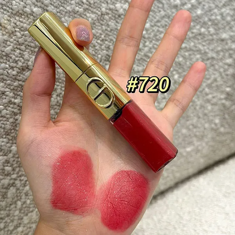 Son Kem Dior Rouge Sequin Liquid Duo Màu Hồng Đất 720 - Bộ Sưu Tập Giới Hạn Lễ Hội, Đẳng Cấp, Dưỡng Ẩm Môi, Son Chất Lì Chính Hãng
