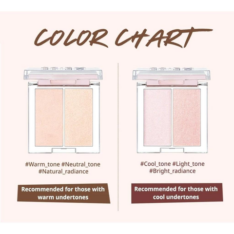 Phấn Bắt Sáng Clio Prism Highlighter Duo 2.8g - Hiệu ứng Rạng Rỡ Tự Nhiên, Dễ Tán, Dành Cho Makeup Hằng Ngày