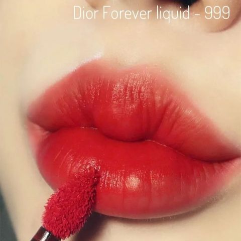 Son Kem Dior Rouge Dior Forever Liquid Sequin 999 Chính Hãng - Màu Đỏ Thuần Nổi Bật, Bám Màu Xuất Sắc, Dưỡng Ẩm Môi
