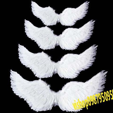 Cánh Thiên Thần Hóa Trang Đen Trắng - Phụ Kiện Halloween Cosplay Dành Cho Trẻ Em và Người Lớn - Cánh Lông Vũ Chất Lượng Cao