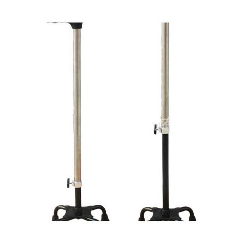 Gậy chống 4 chân điều chỉnh cao cho người già - Gậy hỗ trợ đi lại inox chắc chắn, an toàn cho người phục hồi chức năng