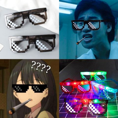 Kính Mắt Thug Life Gắn Đèn LED Nhiều Màu Sắc - Kính Dự Tiệc Cho Sinh Nhật, Tiệc Tùng, Dạo Phố Thời Trang