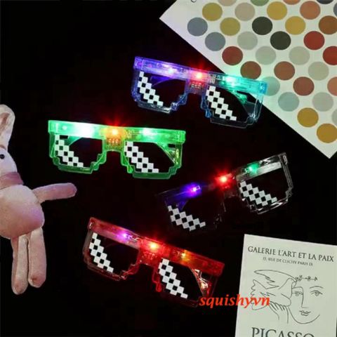 Mắt Kính Thug Life LED Nhiều Màu - Kính Dạ Quang Hài Hước Cho Tiệc Tùng, Buổi Hòa Nhạc, Quán Bar
