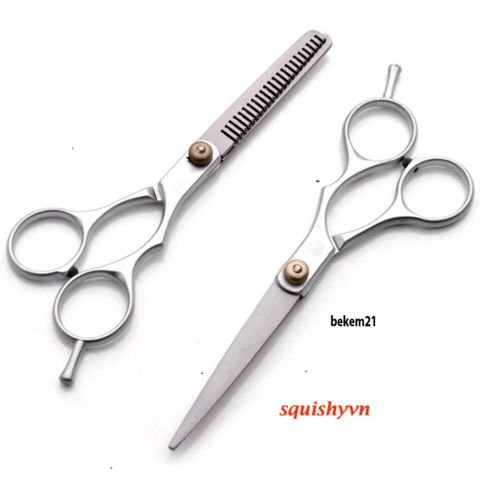 Kéo Cắt Tóc Thép Không Gỉ 6 inch & 5,5 inch - Bộ Kéo Tỉa Tóc Chuyên Nghiệp Cho Thợ Làm Tóc