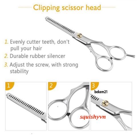 Kéo Cắt Tóc Thép Không Gỉ 6 inch & 5,5 inch - Bộ Kéo Tỉa Tóc Chuyên Nghiệp Cho Thợ Làm Tóc