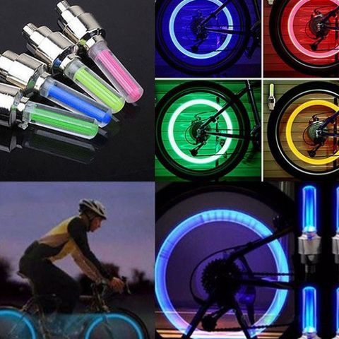 Combo 2 Đèn LED Gắn Van Bánh Xe Ô Tô, Xe Máy, Xe Đạp - Đèn Cảm Ứng Nhiều Màu Sắc Sáng Đẹp, Trang Trí Xe Hấp Dẫn