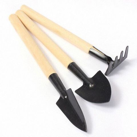 Bộ Dụng Cụ Làm Vườn Mini 3 Món - Dụng Cụ Trồng Cây Cảnh Bonsai, Xương Rồng - Tiện Dụng Cho Vườn Mini Tại Nhà