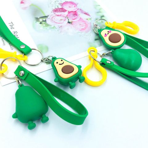 Móc khóa hình bơ dễ thương - Keychain dẻo quả bơ PVC an toàn, phụ kiện thời trang ngộ nghĩnh cho tín đồ yêu thích trái bơ