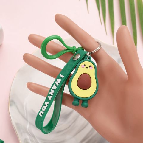 Móc khóa hình bơ dễ thương - Keychain dẻo quả bơ PVC an toàn, phụ kiện thời trang ngộ nghĩnh cho tín đồ yêu thích trái bơ