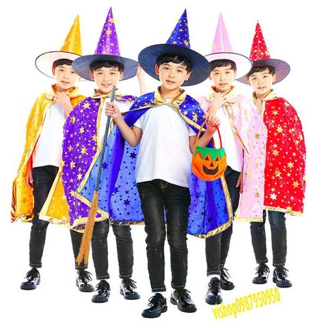 Bộ hóa trang phù thủy Halloween - Áo choàng và nón Thời trang nữ 5 màu, hoàn hảo cho giáng sinh và tiệc tùng