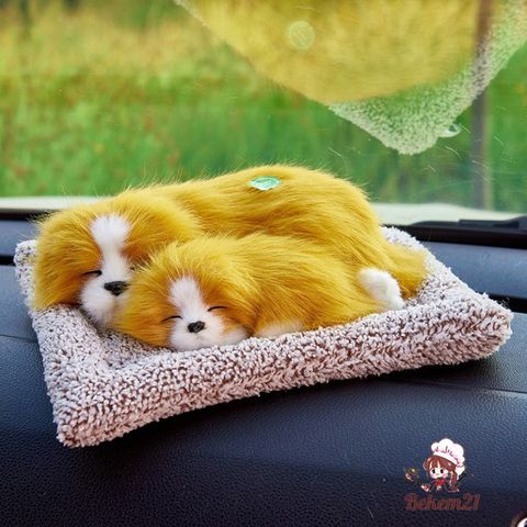 Thú Bông Chó Đốm Đen Phối Trắng Mẹ Con - Khử Mùi Than Hoạt Tính Trang Trí Ô Tô - Quà Tặng Dễ Thương Cho Người Yêu Thú Cưng