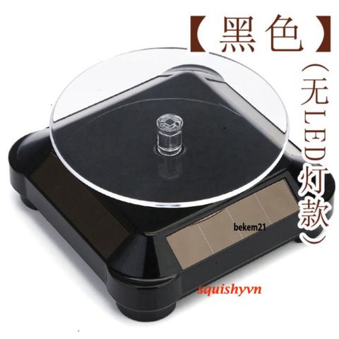 Đế Xoay 360 Độ Năng Lượng Mặt Trời - Bàn Xoay Trưng Bày Sản Phẩm Tiết Kiệm Năng Lượng Cho Đồ Trang Sức, Đồng Hồ, Quà Tặng