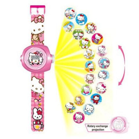 Đồng Hồ Chiếu Hoạt Hình Cinnamoroll Melody Hello Kitty Đáng Yêu - Quà Tặng Sinh Nhật Cho Trẻ Em 24 Tuổi, Chất Liệu Silicone