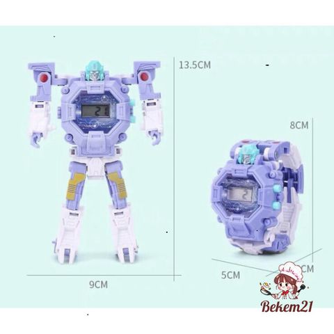 Đồng Hồ Đeo Tay Lắp Ráp Robot Biến Hình 022A 023A - Đồ Chơi An Toàn, Học Số và Thời Gian Cho Trẻ Em