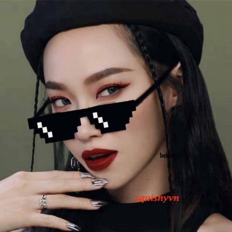Kính mát Thug Life màu đen - Kính râm phong cách đường phố cho nam nữ, món quà tuyệt vời cho fan văn hóa meme