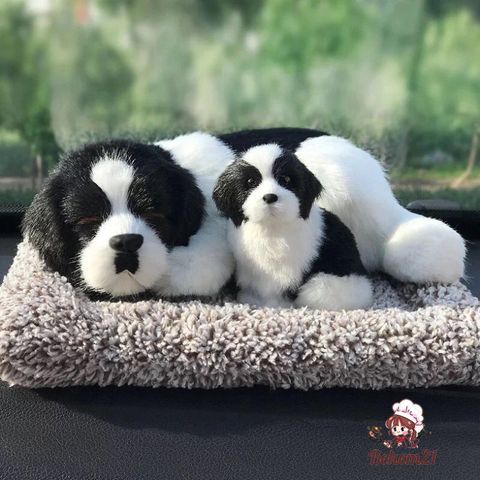 Chó Bông Than Hoạt Tính Nano - Khử Mùi Ô Tô, Trang Trí Taplo Mềm Mại, Độc Đáo và Dễ Thương