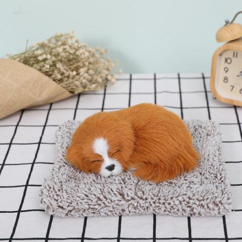 Mô hình Chó Mèo Thú Bông Than Hoạt Tính - Trang Trí Xe Oto, Bàn Làm Việc, Quà Tặng Kèm Tiếng Kêu, Kích Thước Lớn 28x20cm