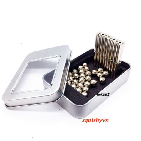 Bucky Bars Đồ Chơi Nam Châm Hút 36 Thanh 27 Viên - Phát Triển Sáng Tạo cho Trẻ Em Từ 4 Tuổi Trở Lên
