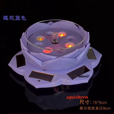 Đế Xoay Quay Video 360 Độ Có Đèn LED - Bàn Xoay Trưng Bày Sản Phẩm Năng Lượng Mặt Trời Cho Đồ Trang Sức, Đồng Hồ