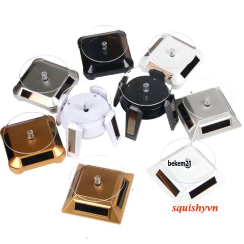 Bàn Xoay 360 Độ Năng Lượng Mặt Trời - Đế Trưng Bày Hình Ảnh & Quay Video Sản Phẩm, Cho Đồ Trang Sức, Đồng Hồ - Tiết Kiệm Năng Lượng