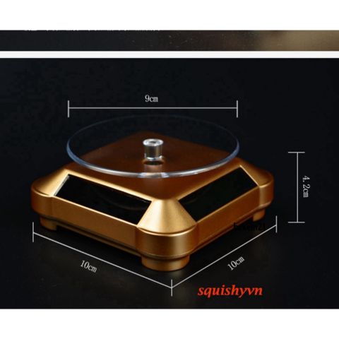 Bàn Xoay 360 Độ Năng Lượng Mặt Trời - Đế Trưng Bày Hình Ảnh & Quay Video Sản Phẩm, Cho Đồ Trang Sức, Đồng Hồ - Tiết Kiệm Năng Lượng