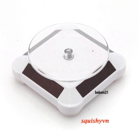 Bàn Xoay 360 Độ Năng Lượng Mặt Trời - Đế Trưng Bày Hình Ảnh & Quay Video Sản Phẩm, Cho Đồ Trang Sức, Đồng Hồ - Tiết Kiệm Năng Lượng