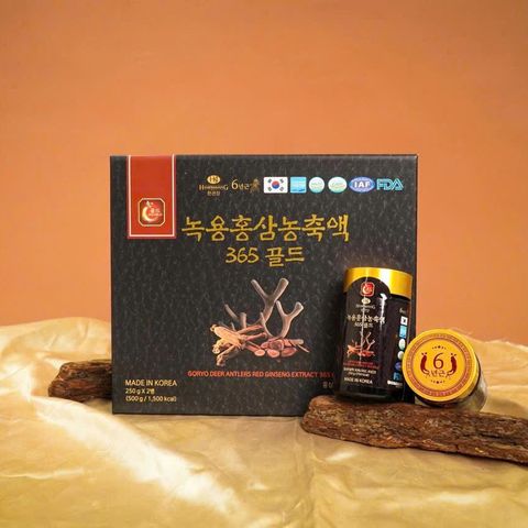 Cao Hồng Sâm Nhung Hươu Goryo - Tinh Chất Nhung Hươu & Hồng Sâm Hàn Quốc (2 Lọ x 250g) - Bổ Dưỡng Cơ Thể, Tăng Cường Sức Khỏe