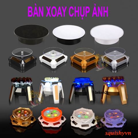 Đế Trưng Bày Trang Sức Xoay 360 Độ - Tối Ưu Màu Đen, Chất Liệu ABS Cao Cấp, Kích Thước 13cm - Dụng Cụ Trưng Bày Đẹp Mắt